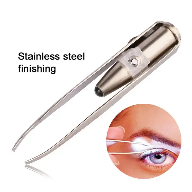 Eyelash Extension Led - 1/3Pcs Led 눈썹 핀셋 스테인레스 스틸