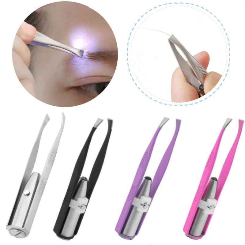 Eyelash Extension Led - 1/2pcs LED 빛으로 눈썹 족집게 스마트