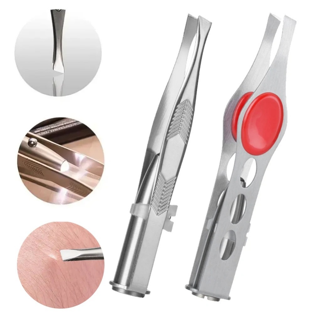Eyelash Extension Led - 휴대용 눈썹 트리밍 클립 스테인레스 스틸