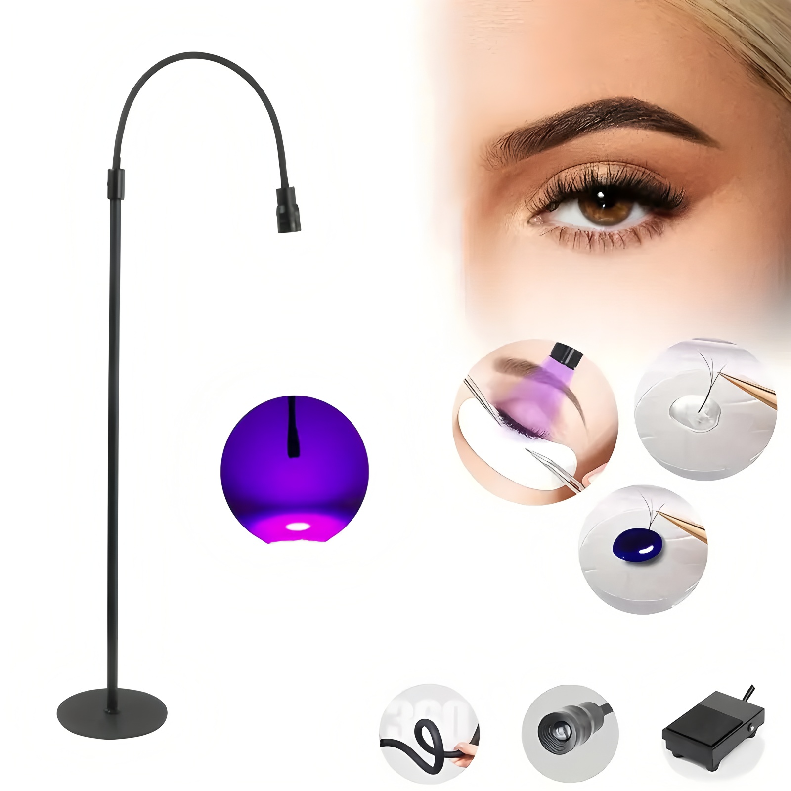 Eyelash Extension Led - LED 5W 속눈썹 라이트 플로어 스탠딩,