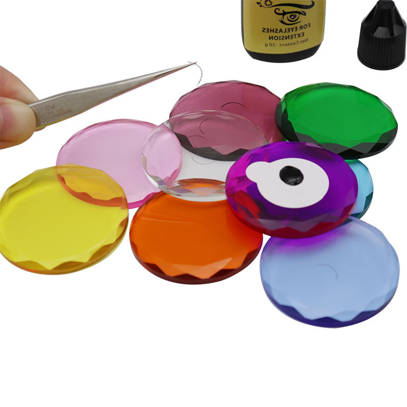 Lash Tile Palette - 1/3개 속눈썹 연장용 유리 팔레트 크리스탈