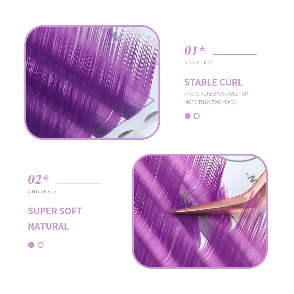 ANNAFRIS 컬러 가짜 밍크 속눈썹 고품질 개별 속 - Lash Tile Palette 리뷰 및 가격