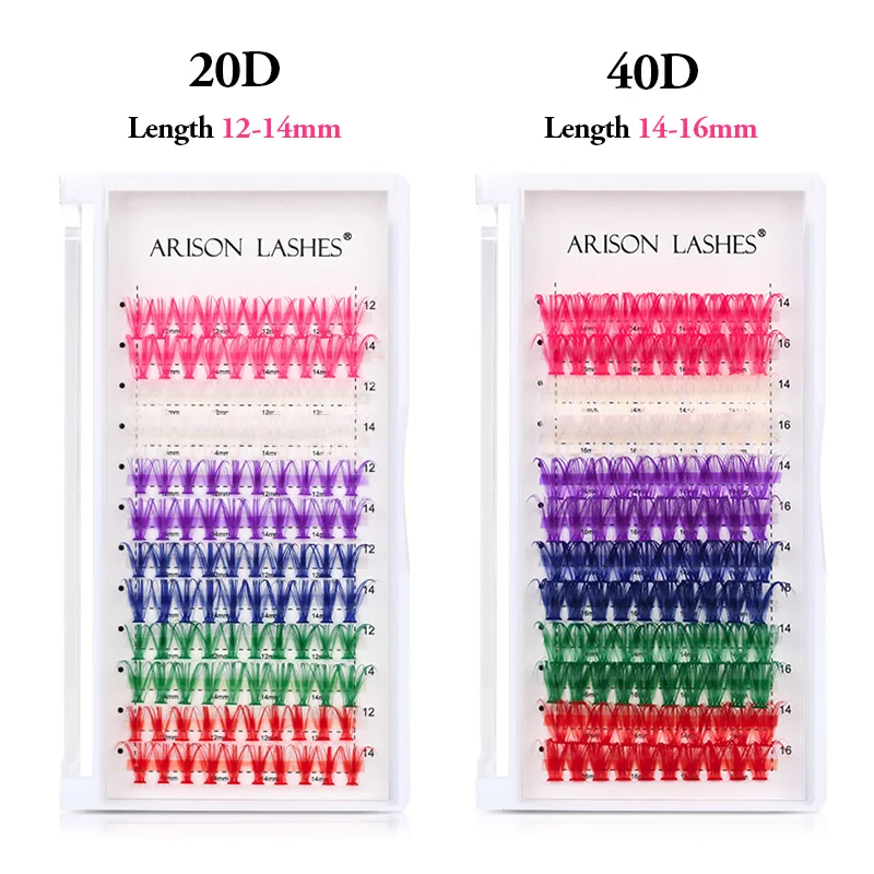ARISON 혼합 컬러 클러스터 속눈썹, DIY 세그먼 - Lash Tile Palette 리뷰 및 가격
