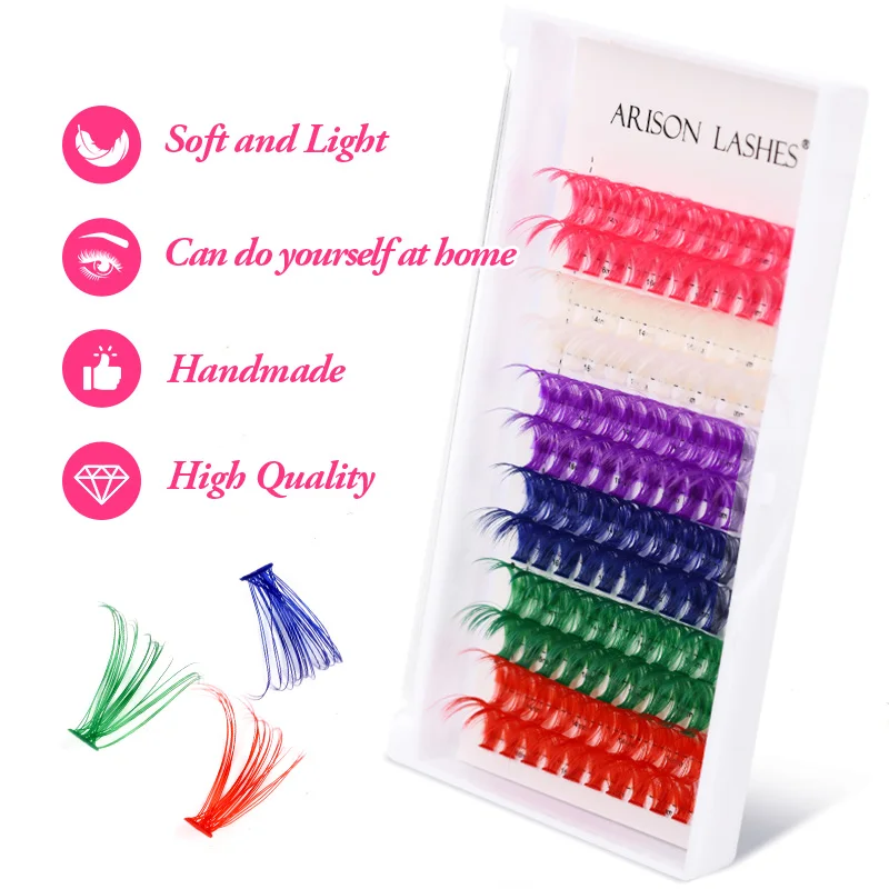 ARISON 혼합 컬러 클러스터 속눈썹, DIY 세그먼 - Lash Tile Palette 리뷰 및 가격