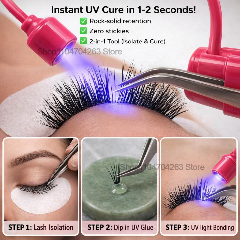 미니 UV 속눈썹 라이트 180 °   핀셋용 회전 부 - Eyelash Extension Led 리뷰 및 가격