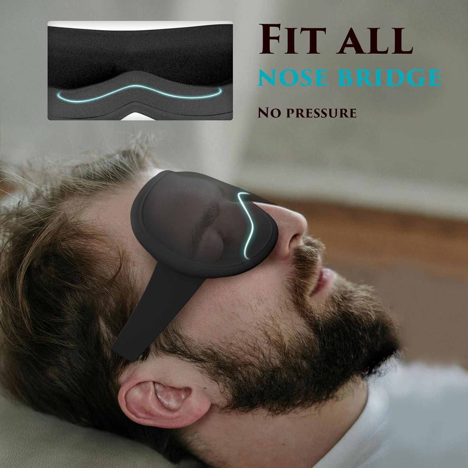 수면용 안대 - 조절 가능한 스트랩이 있는 수면용 안대 - Eyelash Extension For Men 리뷰 및 가격