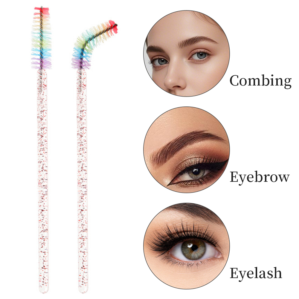 50PCS 레인보우 크리스탈 속눈썹 메이크업 브러쉬 일 - Eyelash Extension Usa 리뷰 및 가격