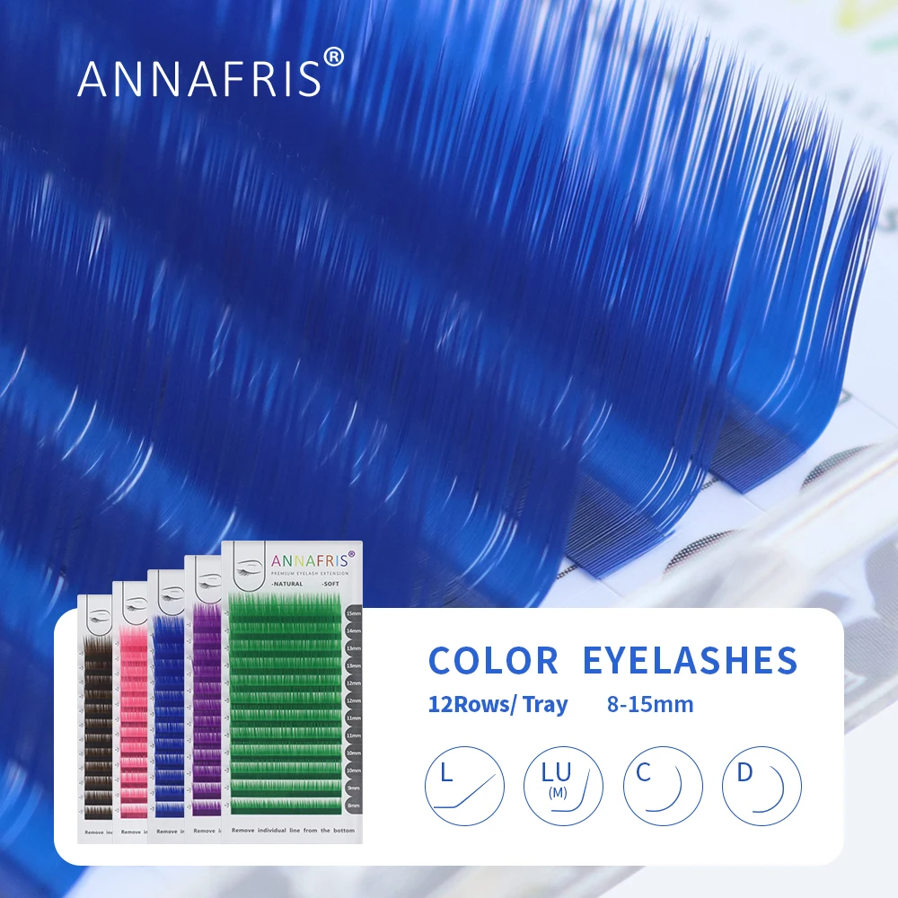 ANNAFRIS 개별 컬러 속눈썹 연장 C D 컬 러시 - Lash Tile Palette 리뷰 및 가격